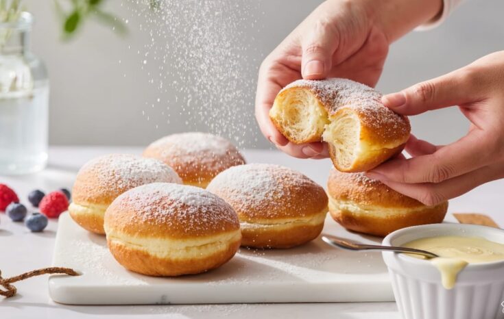 petit donut paired with vanilla