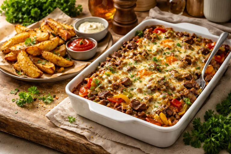 Philly Cheesesteak Casserole Recipe
