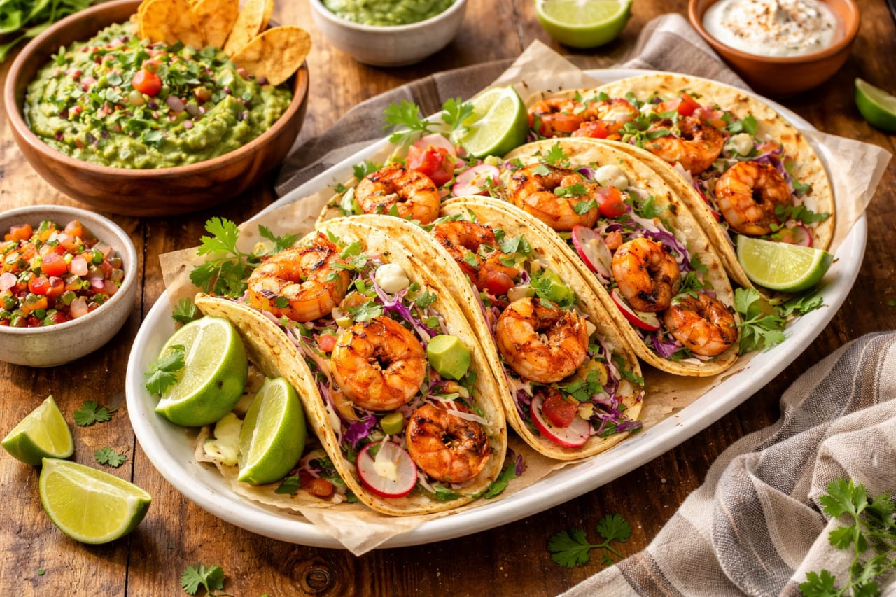 Blackstone Grilled Shrimp Tacos Recipe